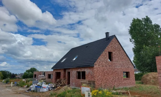 Construction d'une maison individuelle en briques proche de Roubaix, Société Nouvelle LOUBERT