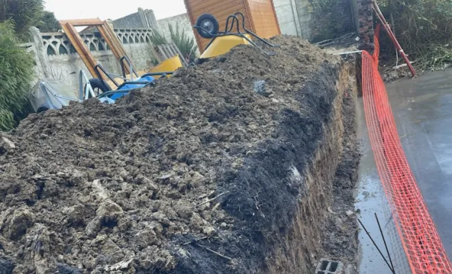 Société Nouvelle Loubert réalisation d'un mur en parpaings dans une maison proche de Roubaix