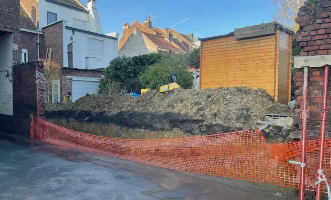 Société Nouvelle Loubert réalisation d'un mur en parpaings dans une maison proche de Roubaix